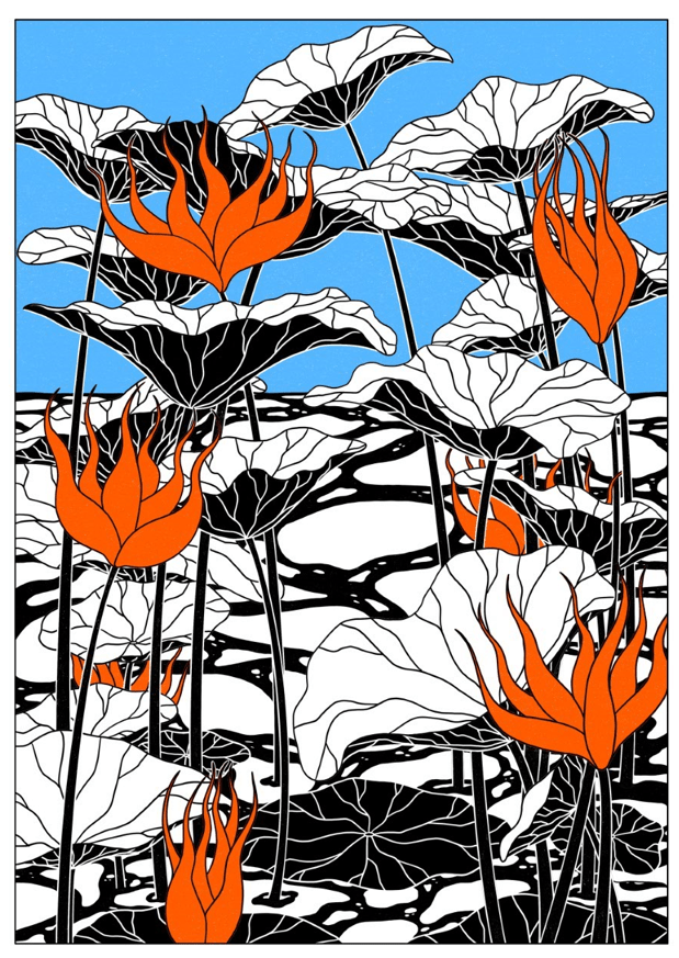 Japan Livin LaVideo Leo Set of 2 Prints by Lisa Goebel wall - art - picture - poster