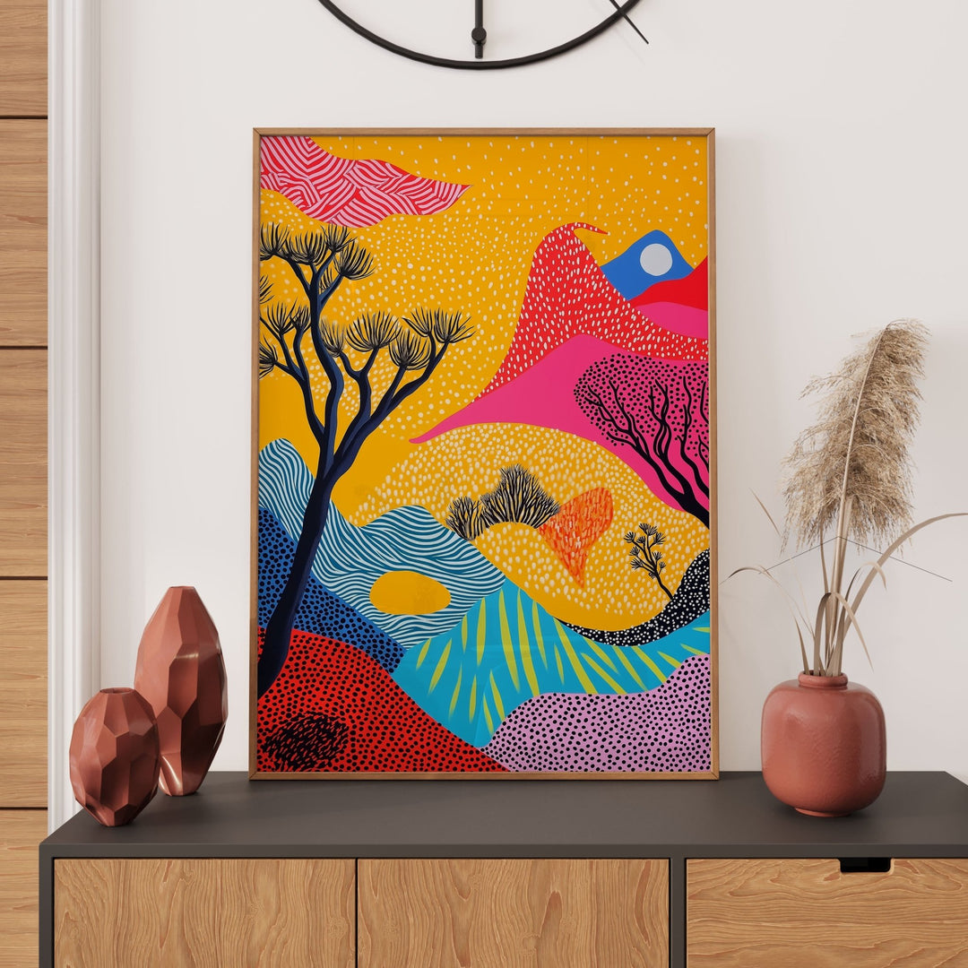 Japanese Colour Mountains Wall Artwork - Style My Wall