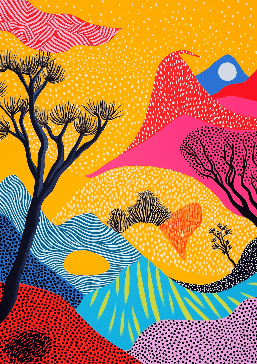 Japanese Colour Mountains Wall | Art & Canvas Print