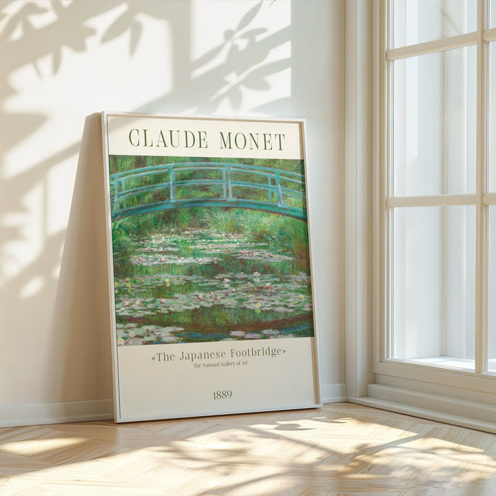 Japanese Footbridge by Claude Monet,livingroo,timber border