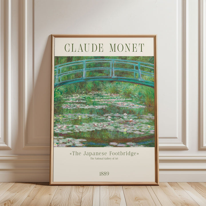 Japanese Footbridge by Claude Monet,livingroo,timber border