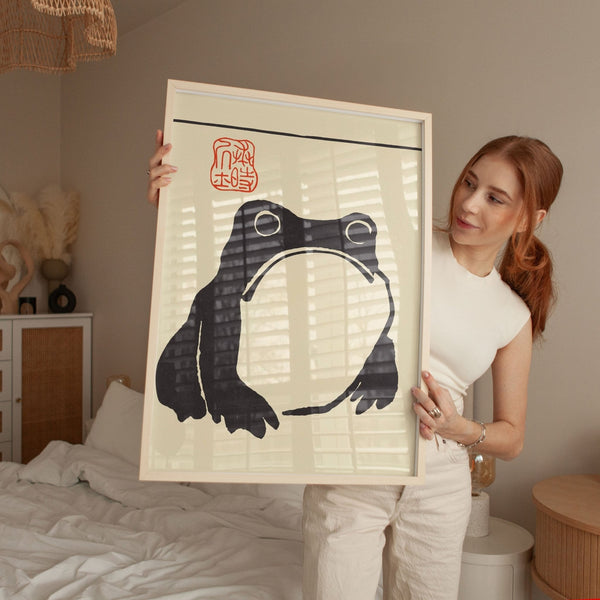 Japanese Frog Wall Prints by Matsumoto Hoji