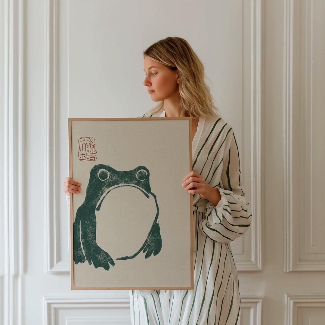 Japanese Grumpy Frog by Matsumoto Hoji - Style My Wall