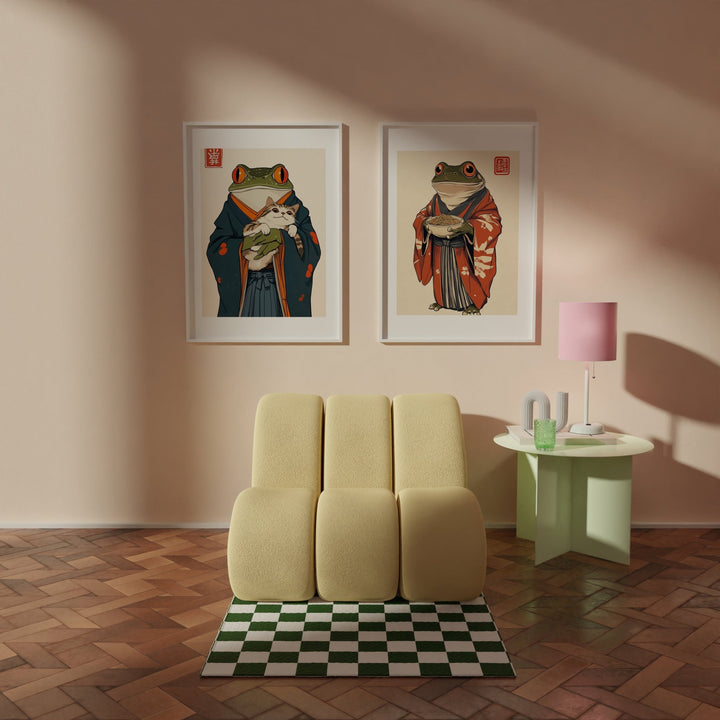 Japanese Samurai Frog Duo Pair - Style My Wall