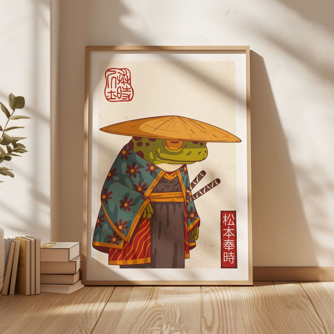 Japanese Samurai Frog I Wall Art - Style My Wall
