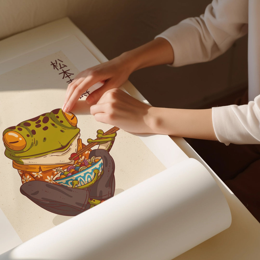 Japanese Samurai Frog III Wall Art - Style My Wall