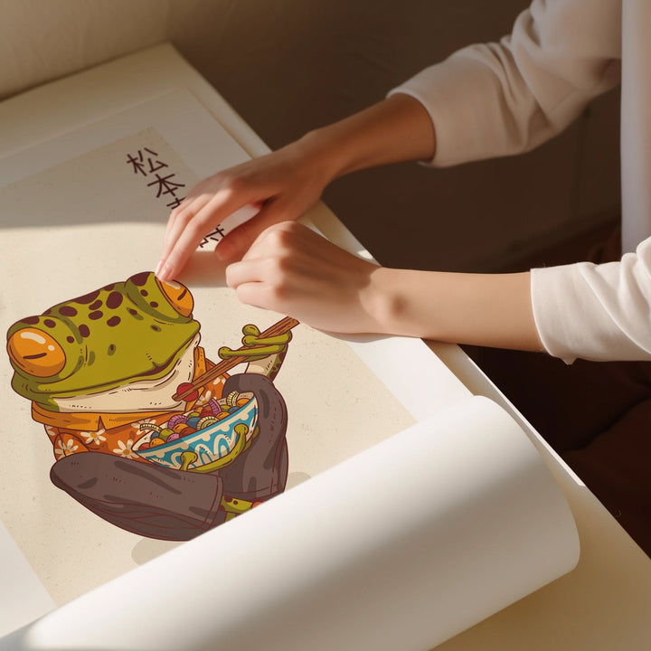 Japanese Samurai Frog III Wall Art - Style My Wall