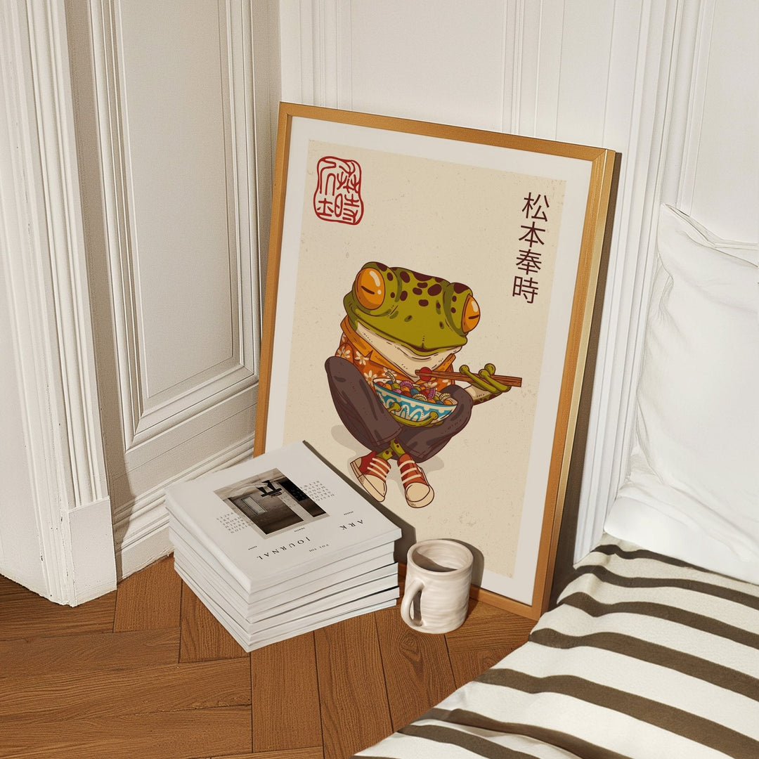 Japanese Samurai Frog III Wall Art - Style My Wall
