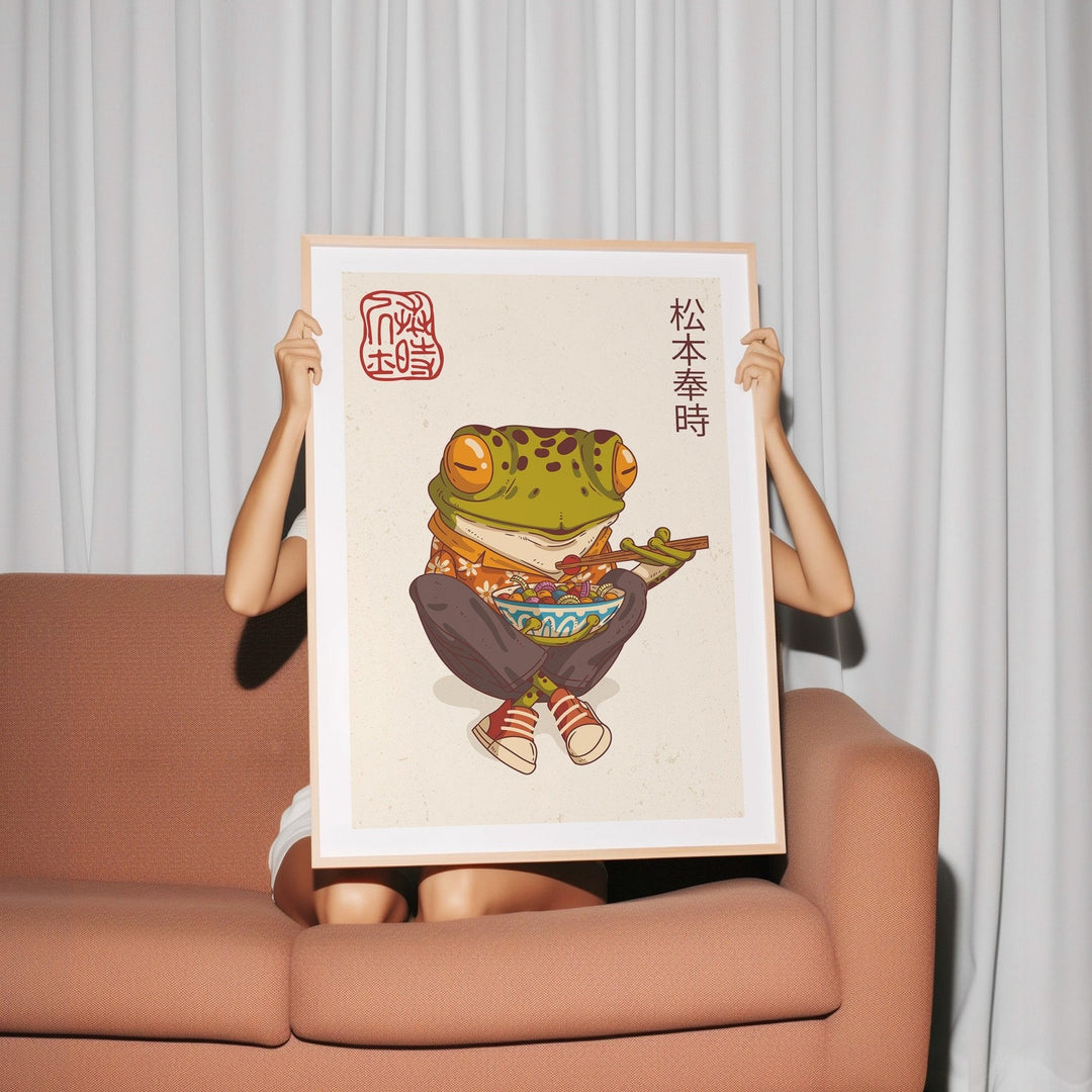 Japanese Samurai Frog III Wall Art - Style My Wall