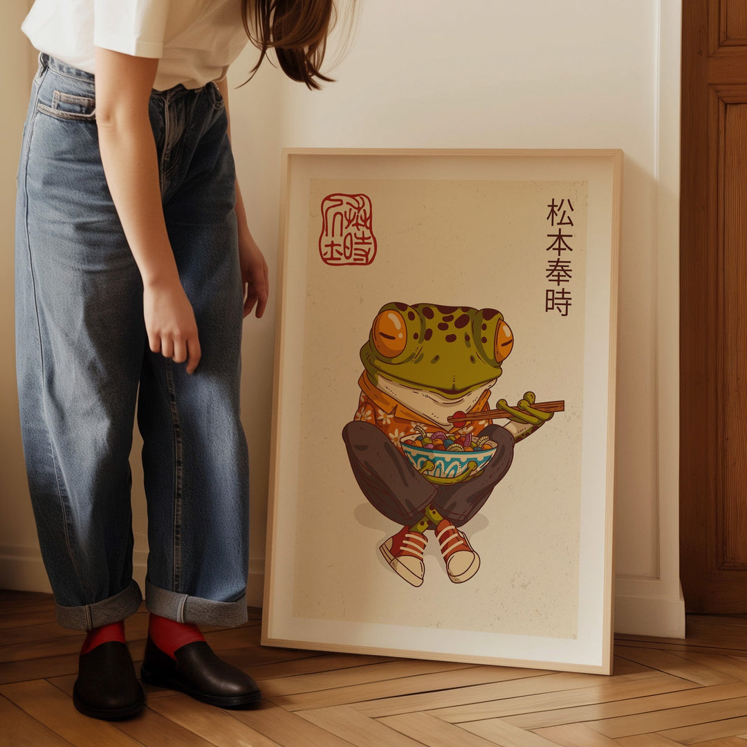 Japanese Samurai Frog III Wall Art - Style My Wall