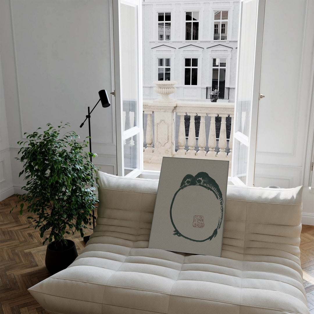 Japanese Toad Black Wall Art by Matsumoto Hoji - Style My Wall