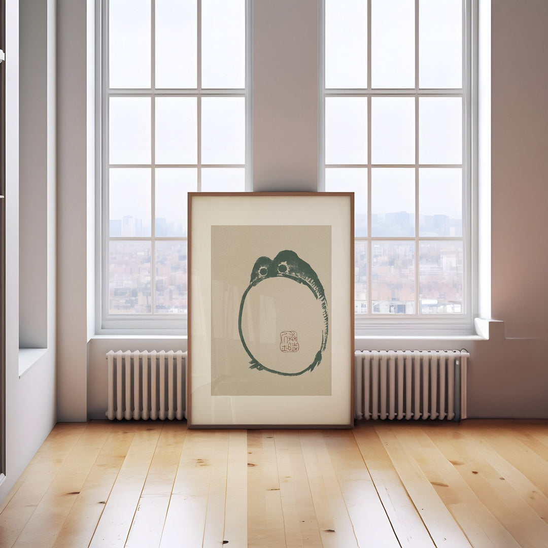 Japanese Toad Black Wall Art by Matsumoto Hoji - Style My Wall