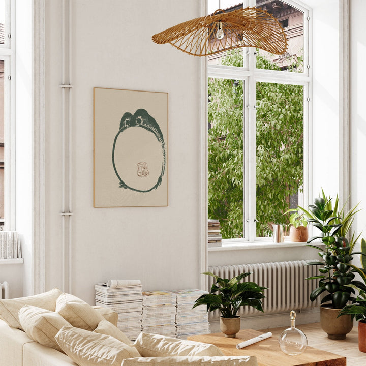 Japanese Toad Black Wall Art by Matsumoto Hoji - Style My Wall