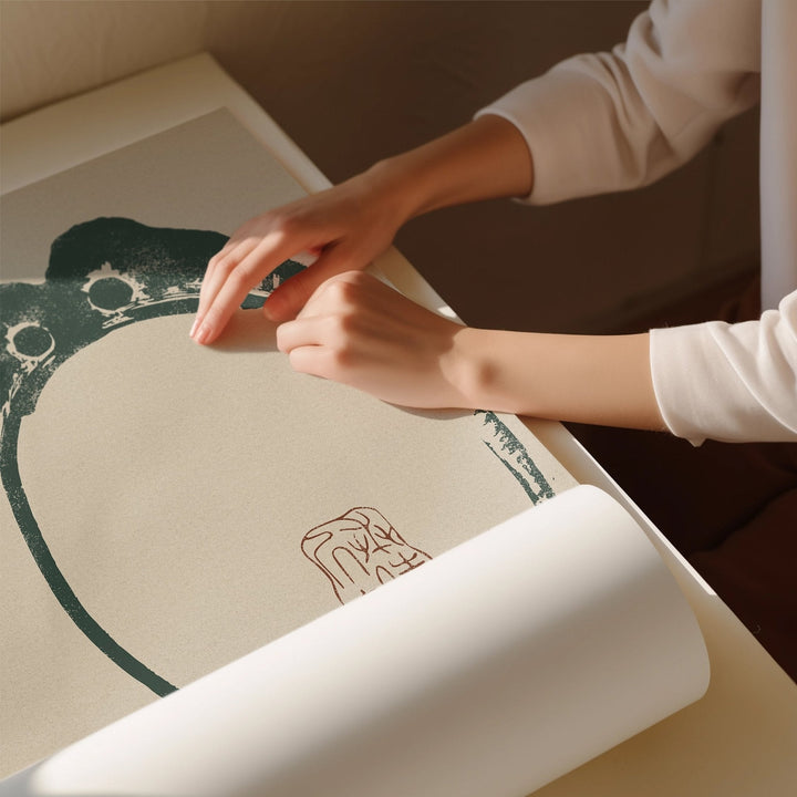 Japanese Toad Black Wall Art by Matsumoto Hoji - Style My Wall