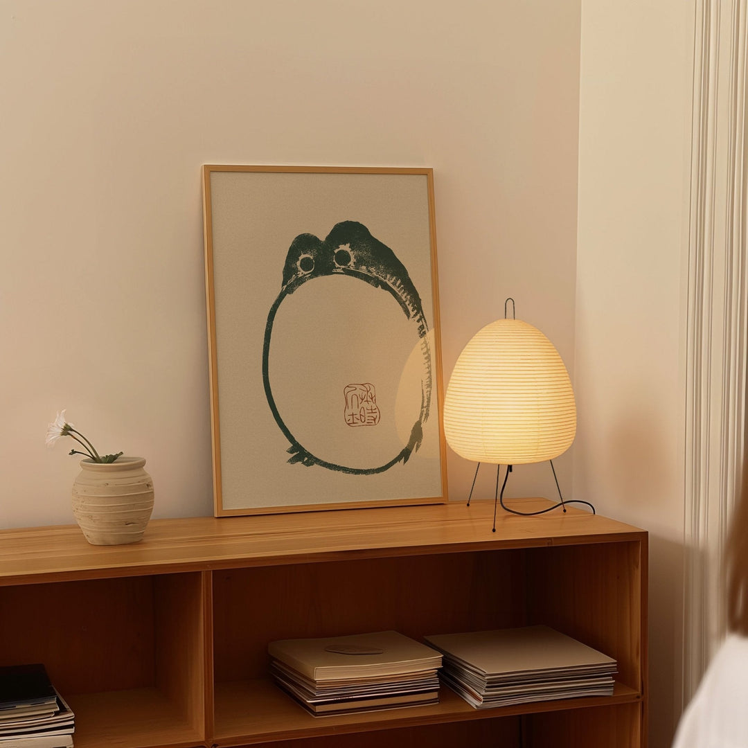 Japanese Toad Black Wall Art by Matsumoto Hoji - Style My Wall