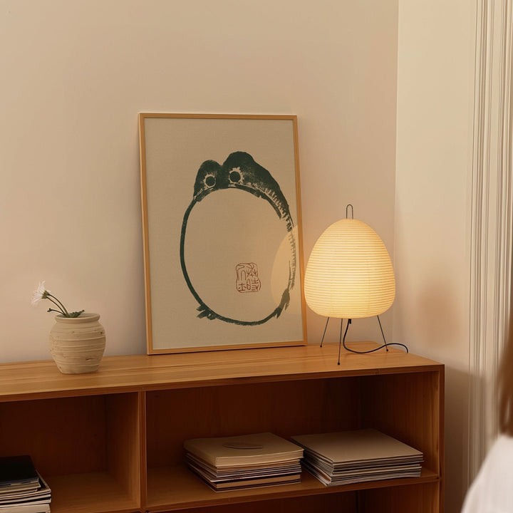 Japanese Toad Black Wall Art by Matsumoto Hoji - Style My Wall
