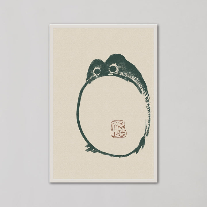 Japanese Toad Black Wall Art by Matsumoto Hoji - Style My Wall
