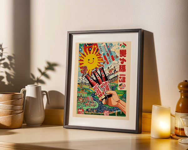 Japanese Vintage Beer 1930s Wall Art Poster