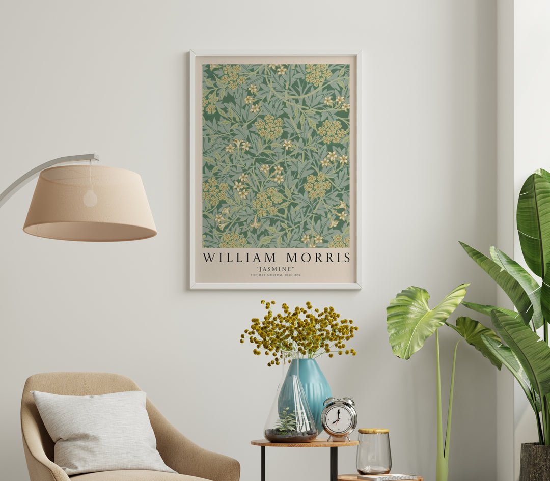 Jasmine Flower Pattern Wall Art by William Morris - Style My Wall