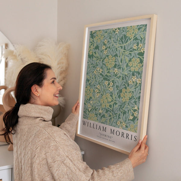 Jasmine Flower Pattern Wall Art by William Morris