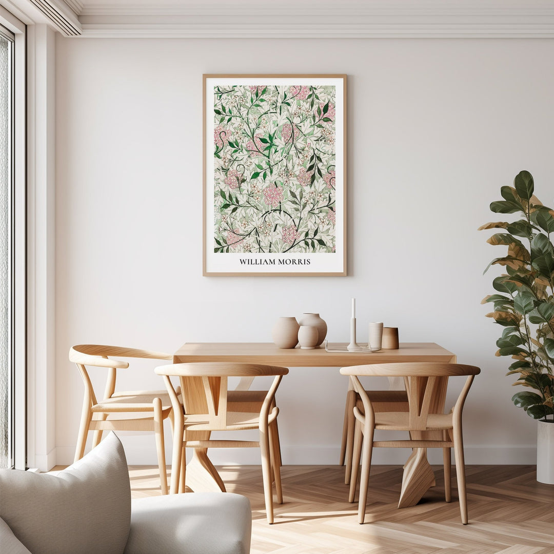 Jasmine Flowers Green & Pink by William Morris - Style My Wall