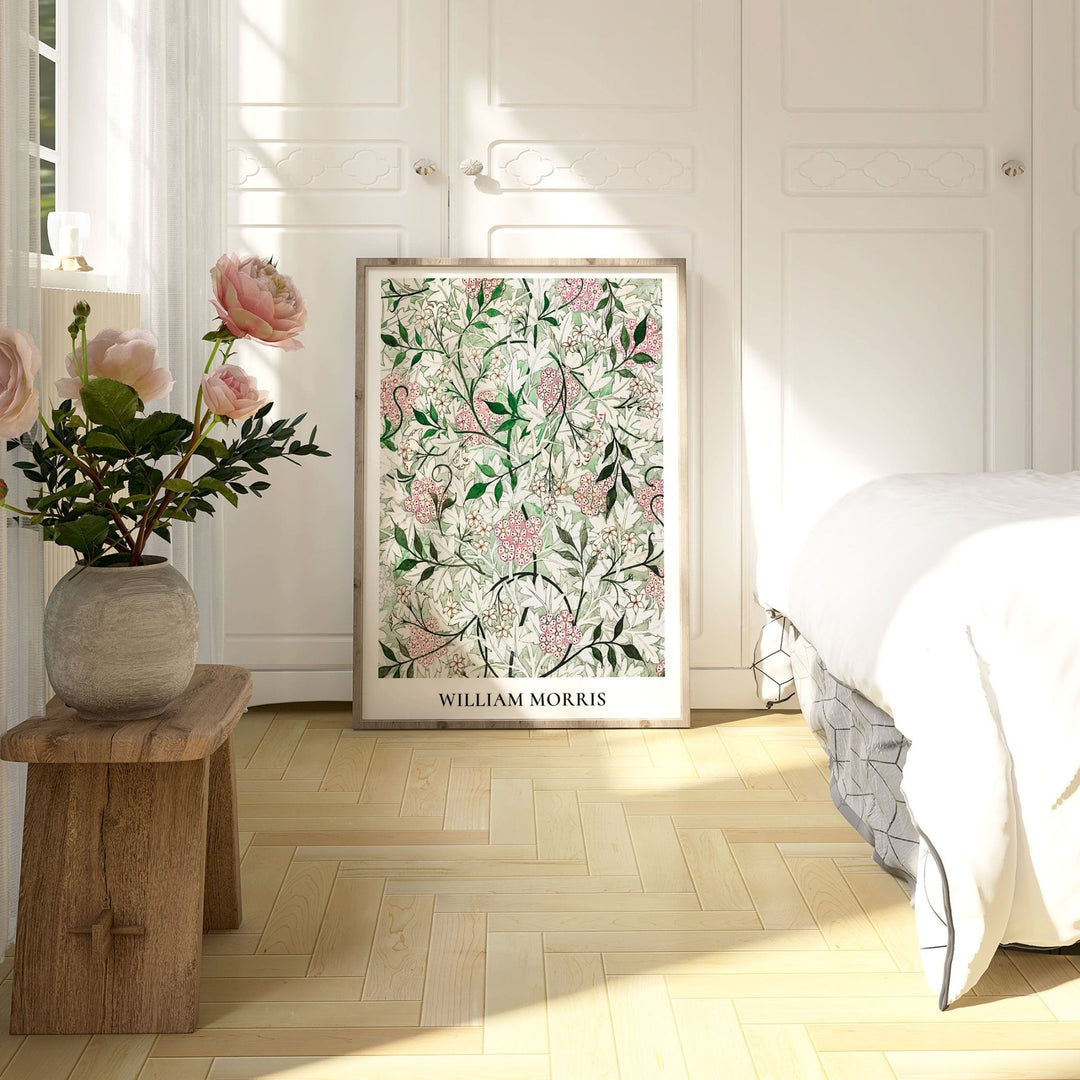 Jasmine Flowers Green & Pink by William Morris - Style My Wall