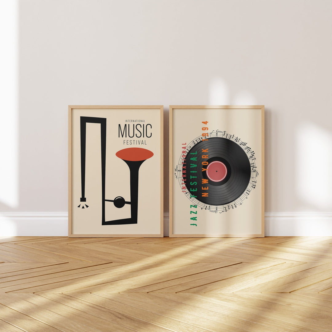 Jazz Festival Set of 2 Vintage Prints - Style My Wall