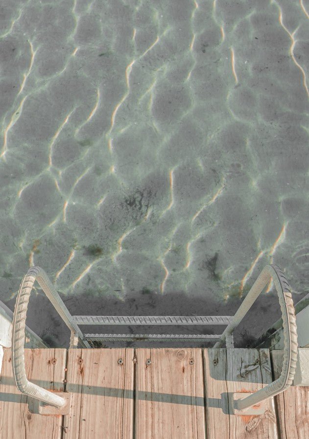 Jetty Ladder Looking Down by Steven Scott