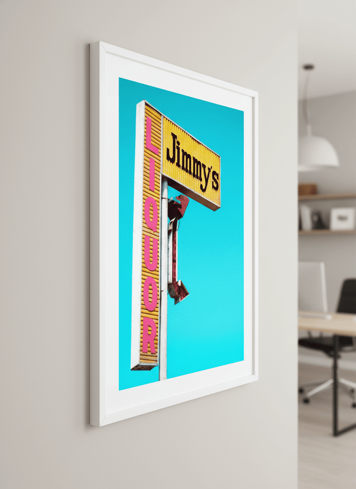Contemporary wall art featured in a bright modern office workspace