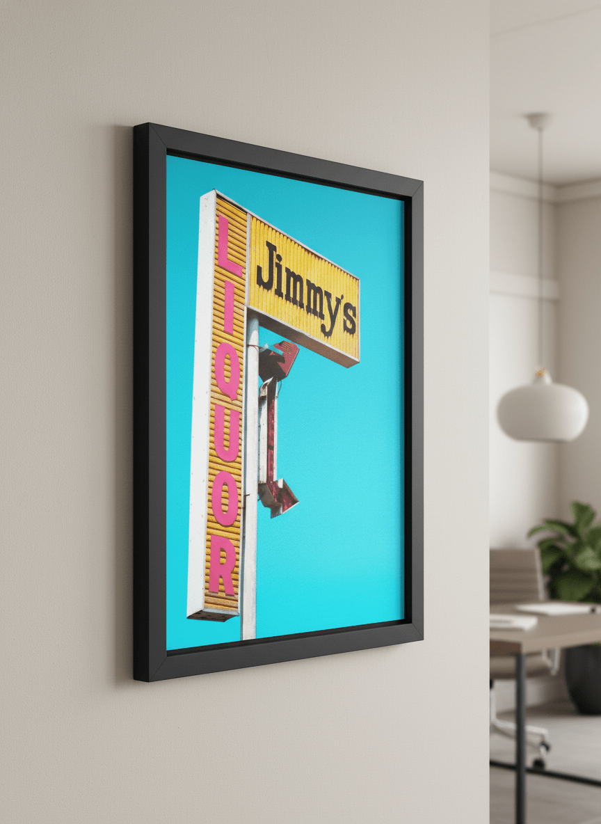 Contemporary wall art featured in a bright modern office workspace