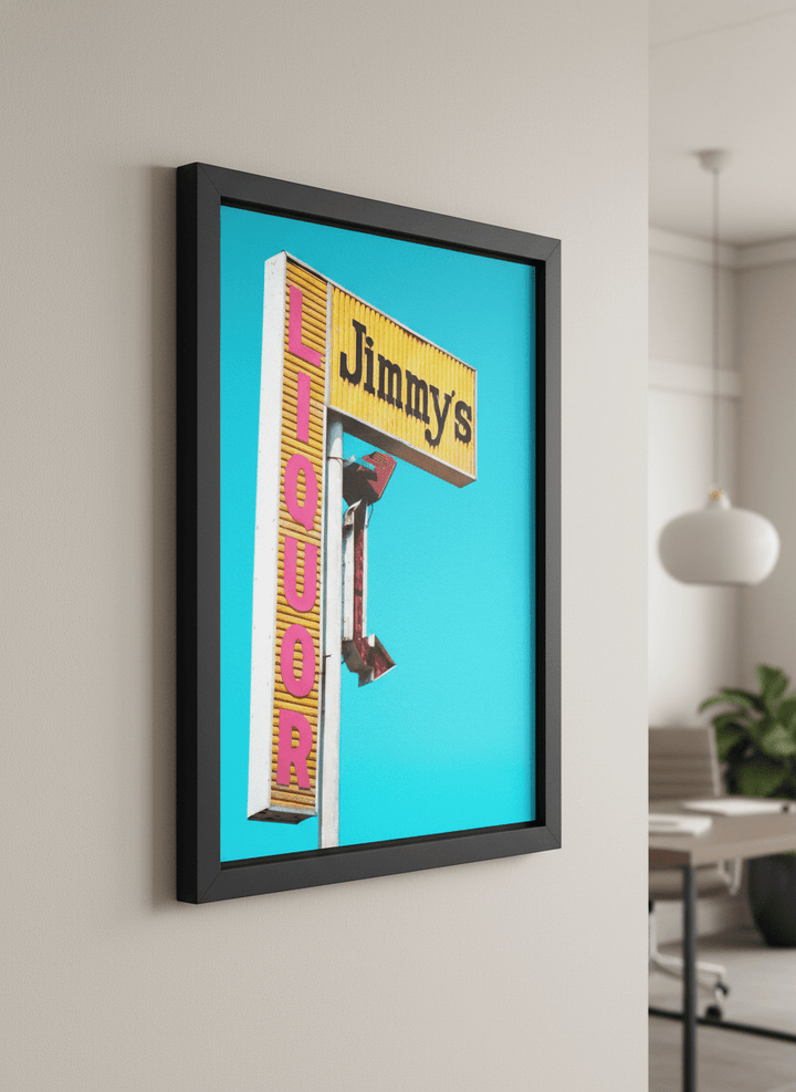 Contemporary wall art featured in a bright modern office workspace