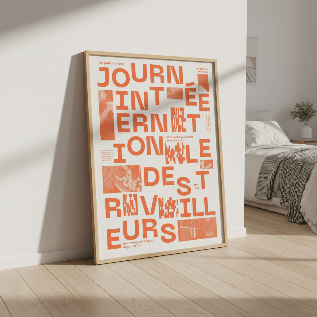 Joournee Internationale de Travailleurs by Jerome Bizien wall - art - picture - poster