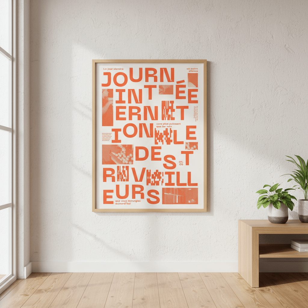 Joournee Internationale de Travailleurs by Jerome Bizien wall - art - picture - poster