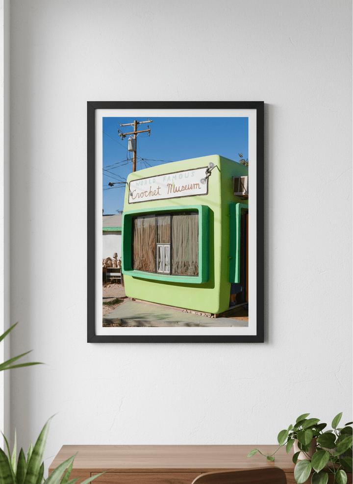 Contemporary wall art featured in a bright modern office workspace