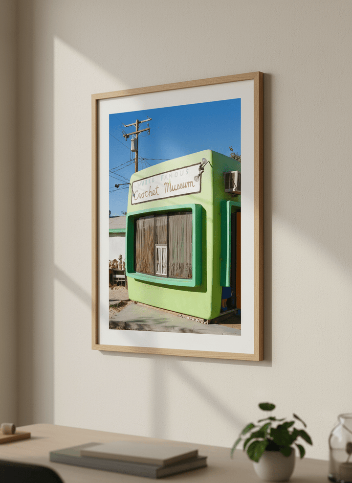Contemporary wall art featured in a bright modern office workspace