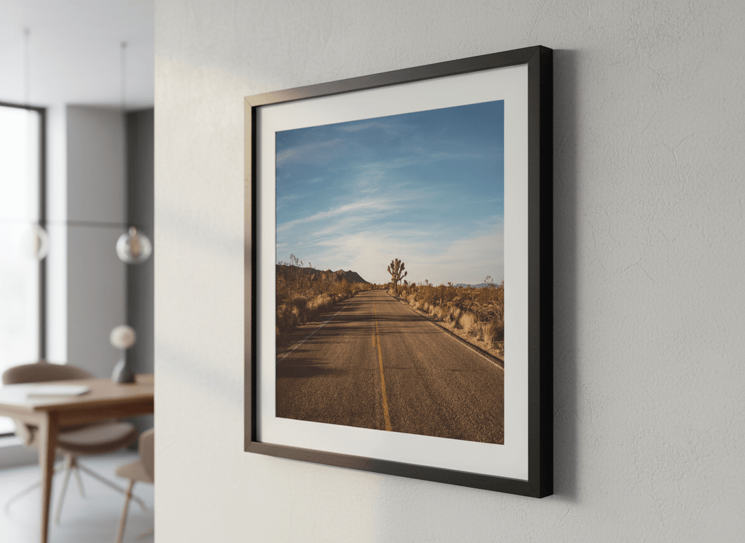 Contemporary wall art featured in a bright modern office workspace