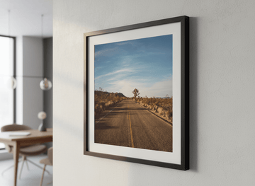 Contemporary wall art featured in a bright modern office workspace