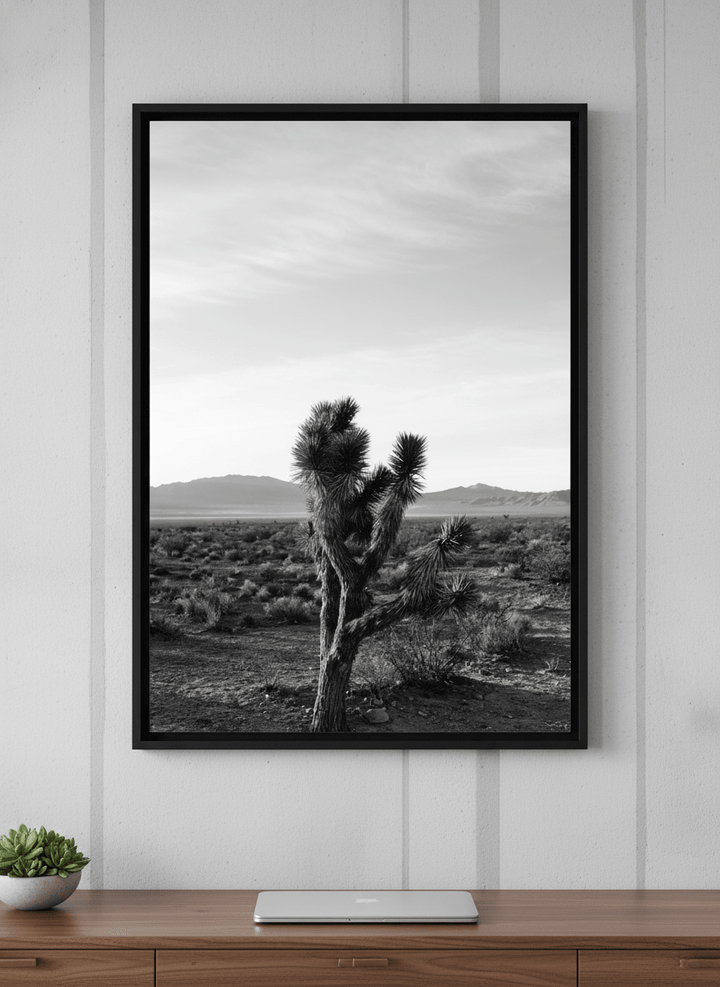 Contemporary wall art featured in a bright modern office workspace