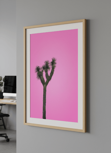 Contemporary wall art featured in a bright modern office workspace