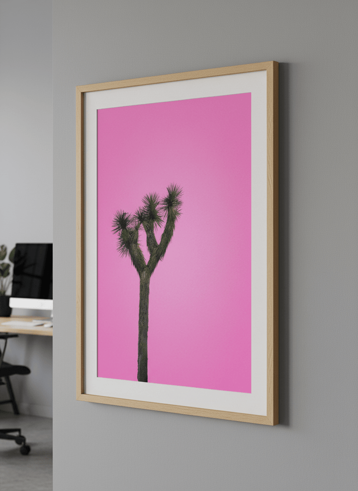 Contemporary wall art featured in a bright modern office workspace