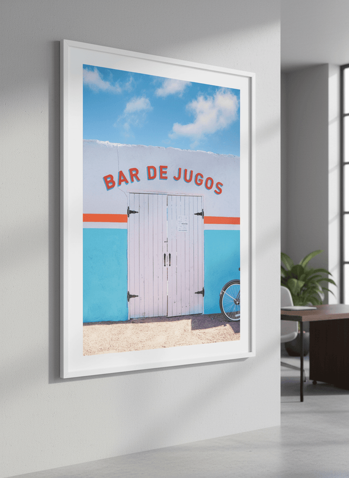 Contemporary wall art featured in a bright modern office workspace