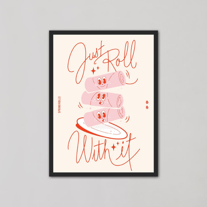 Just Roll With It Pink Wall Art - Style My Wall