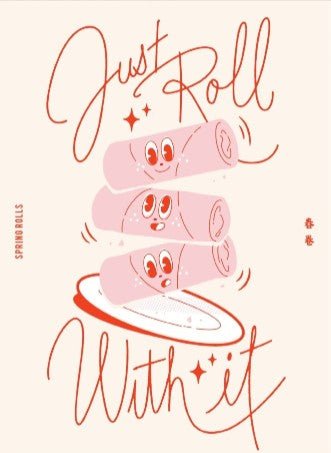Just Roll With It Pink Wall Art