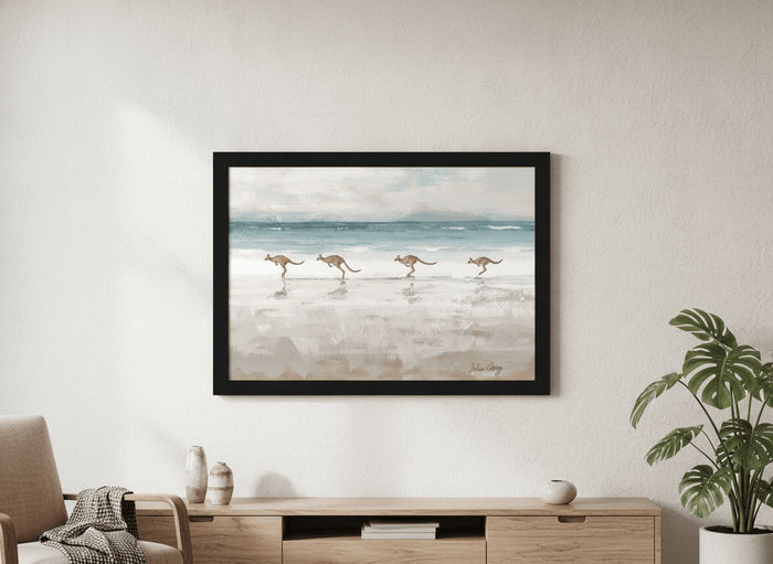 Kangaroos By Julia Cheney | Art & Canvas Print