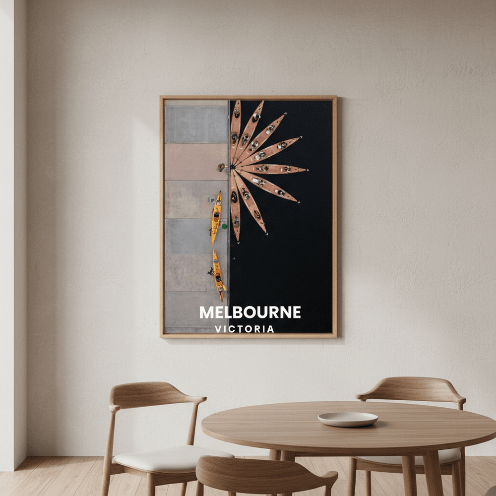Kayak Flower Travel Poster Melbourne by L10 wall - art - picture - poster