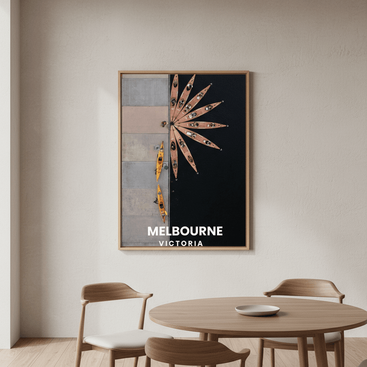 Kayak Flower Travel Poster Melbourne by L10 wall - art - picture - poster