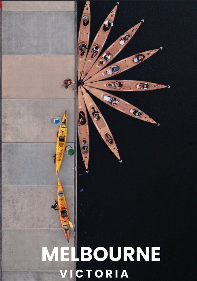 Kayak Flower Travel Poster Melbourne by L10