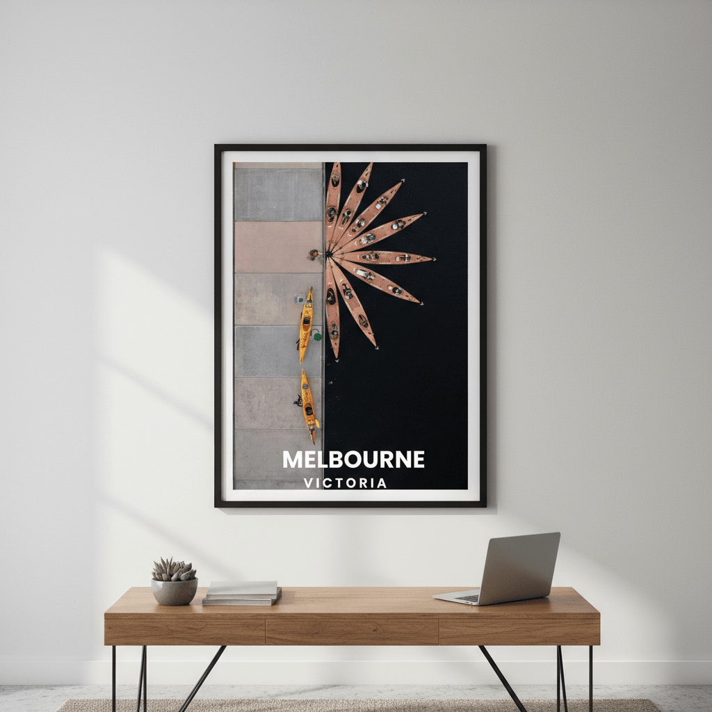 Kayak Flower Travel Poster Melbourne by L10 wall - art - picture - poster