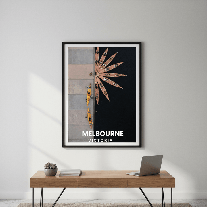 Kayak Flower Travel Poster Melbourne by L10 wall - art - picture - poster