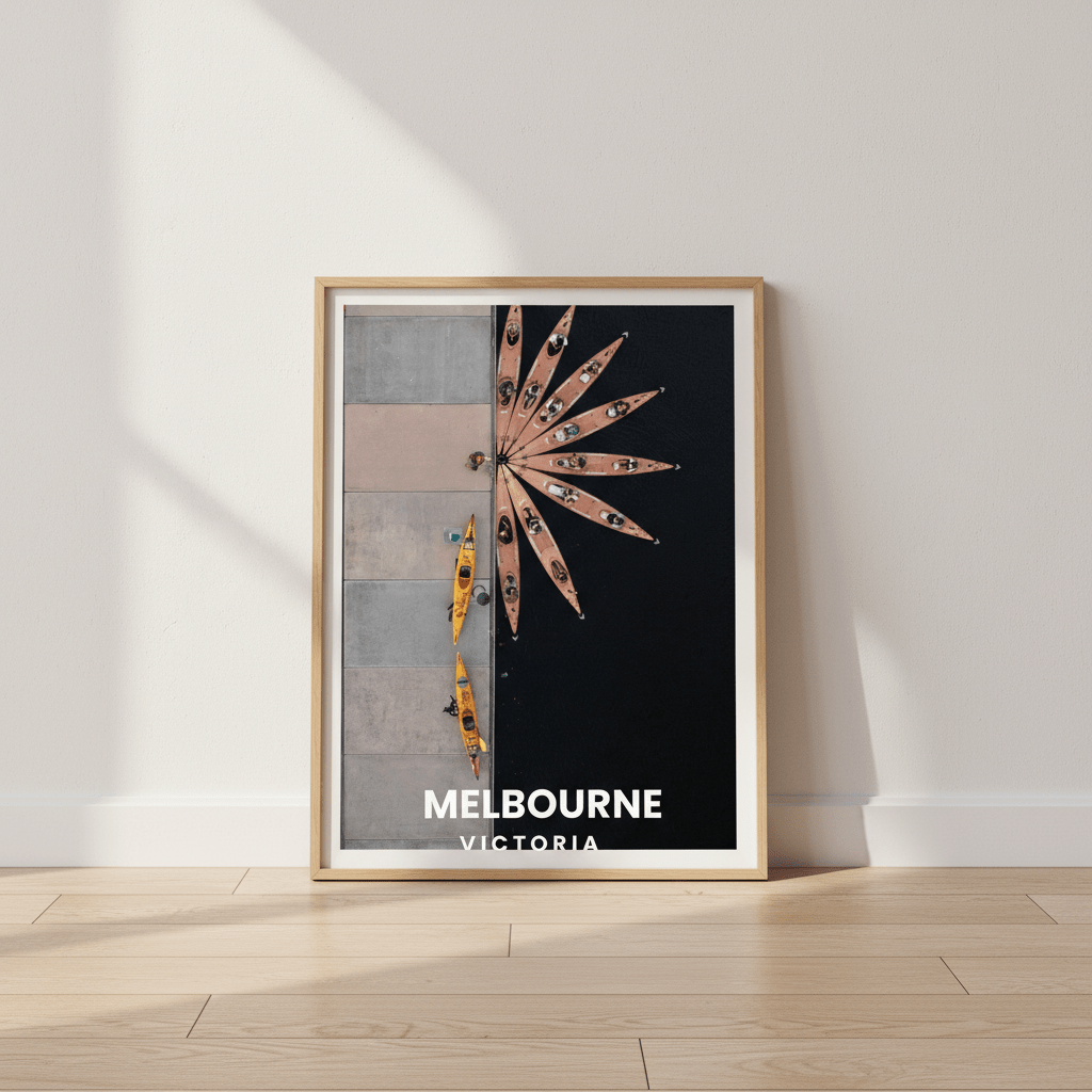 Kayak Flower Travel Poster Melbourne by L10 wall - art - picture - poster